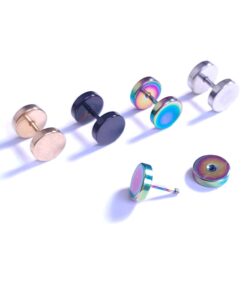 Ohrstecker Fake Plugs in vier Farben 8 mm oder 10 mm