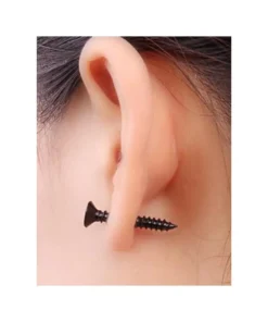 Alternative view of Kreuzschraube Ohrstecker Edelstahl beschichtet