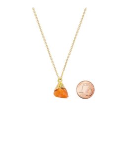 Natürliche Sonnenstein Kette mit Rohstein-Anhänger – Lebensfreude & Energie