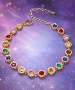 Zirkonia Armband Multicolor – 18K Gold PVD beschichtet – elegant & langlebig